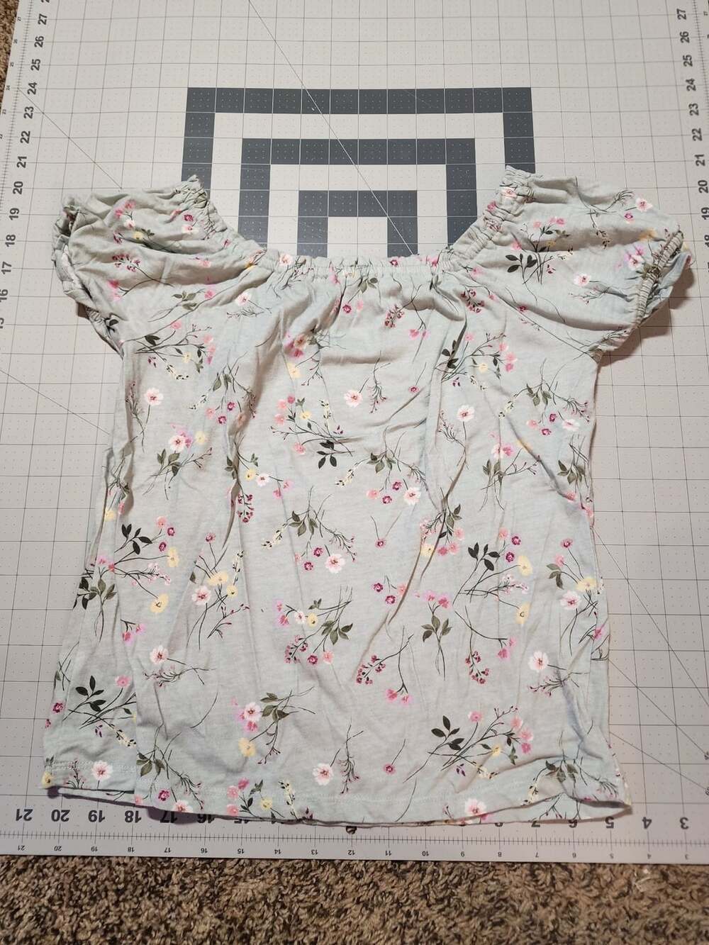 The Children's Place Floral Off-The-Shoulder Top Size XL 14